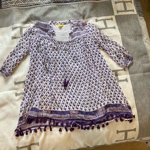 Purple roberta roller rabbit tunic size xs